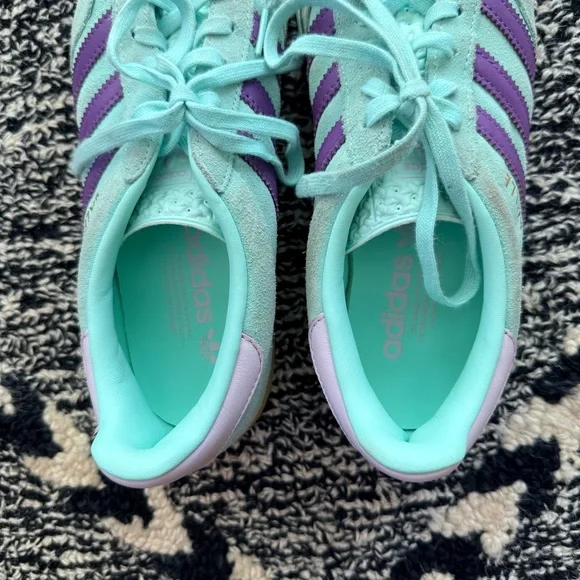 Adidas Gazelle Sneaker mint green purple and gum women’s size 7.5 sneaker - Picture 9 of 9